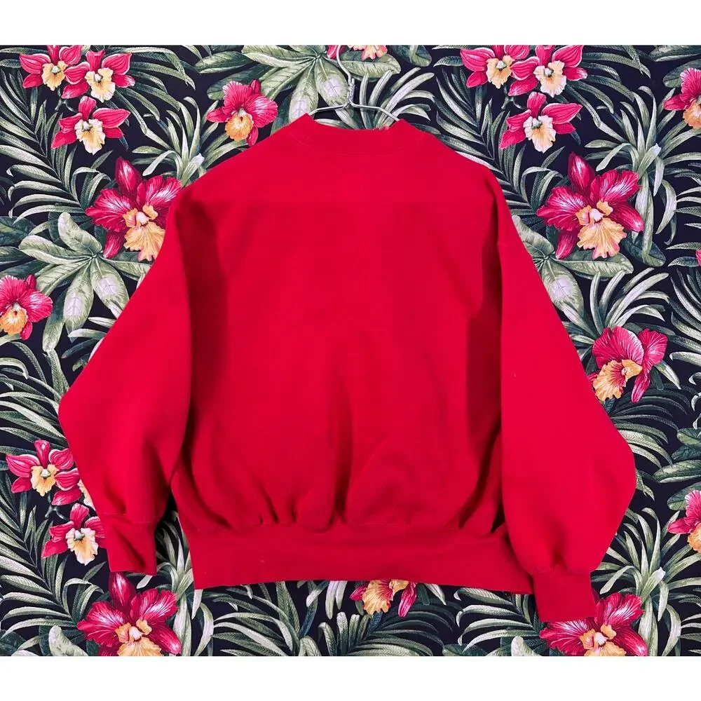 Nike Futura Red Athletic Crewneck Zippers Size Large